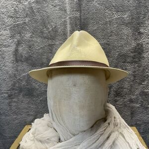 Amiani Hat Men 7 Paperstraw Straw Fedora Sweat Band Summer